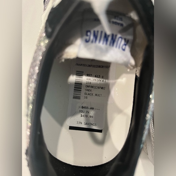 Golden Goose Women's Running Sole Glitter Suede Sneakers - Picture 5 of 7